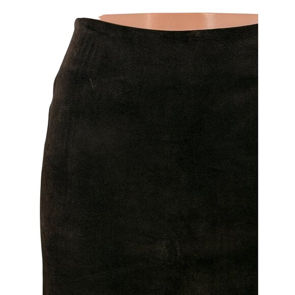 Archival 2003 GAP Blue Label Genuine Suede Column Skirt | Dark Academia Boho VTG - Picture 4 of 16